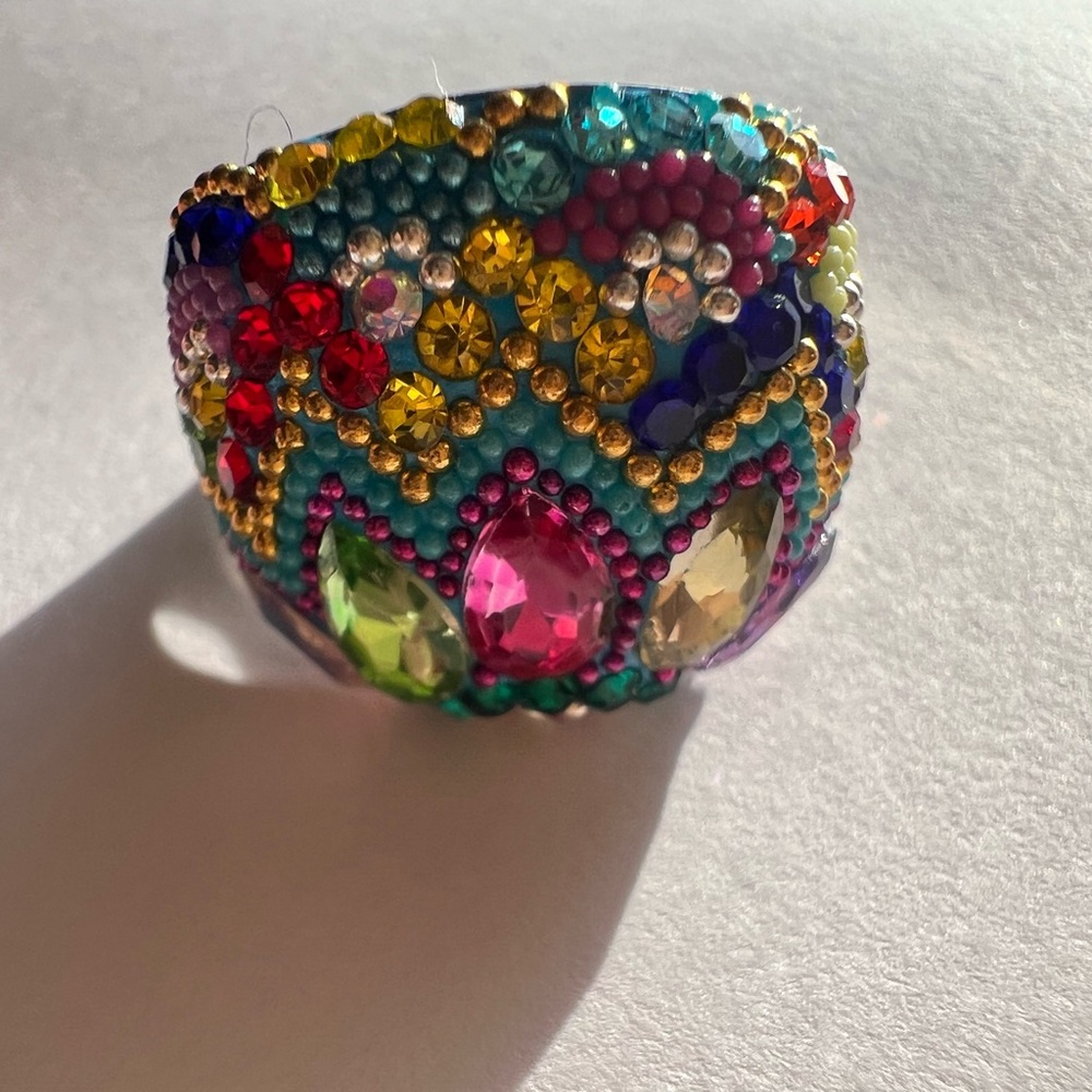 Vibrant Multicolor Gemstone Ring - image 3